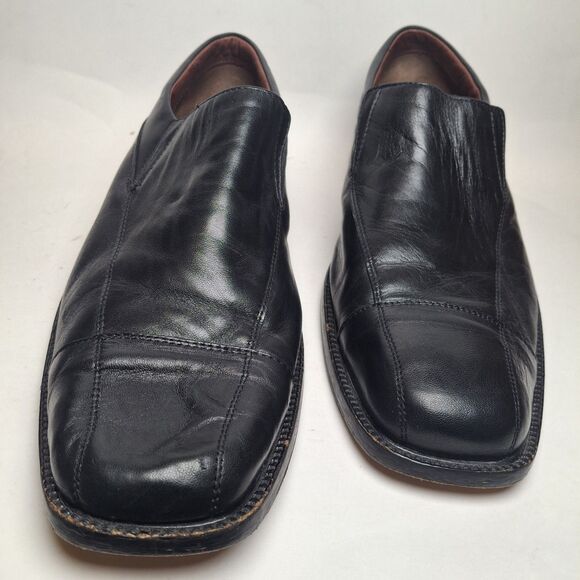 Johnston Murphy Sheepkin Y2k Square Toe Black Leather Slip-on Loafer Brazil 11M main image 14